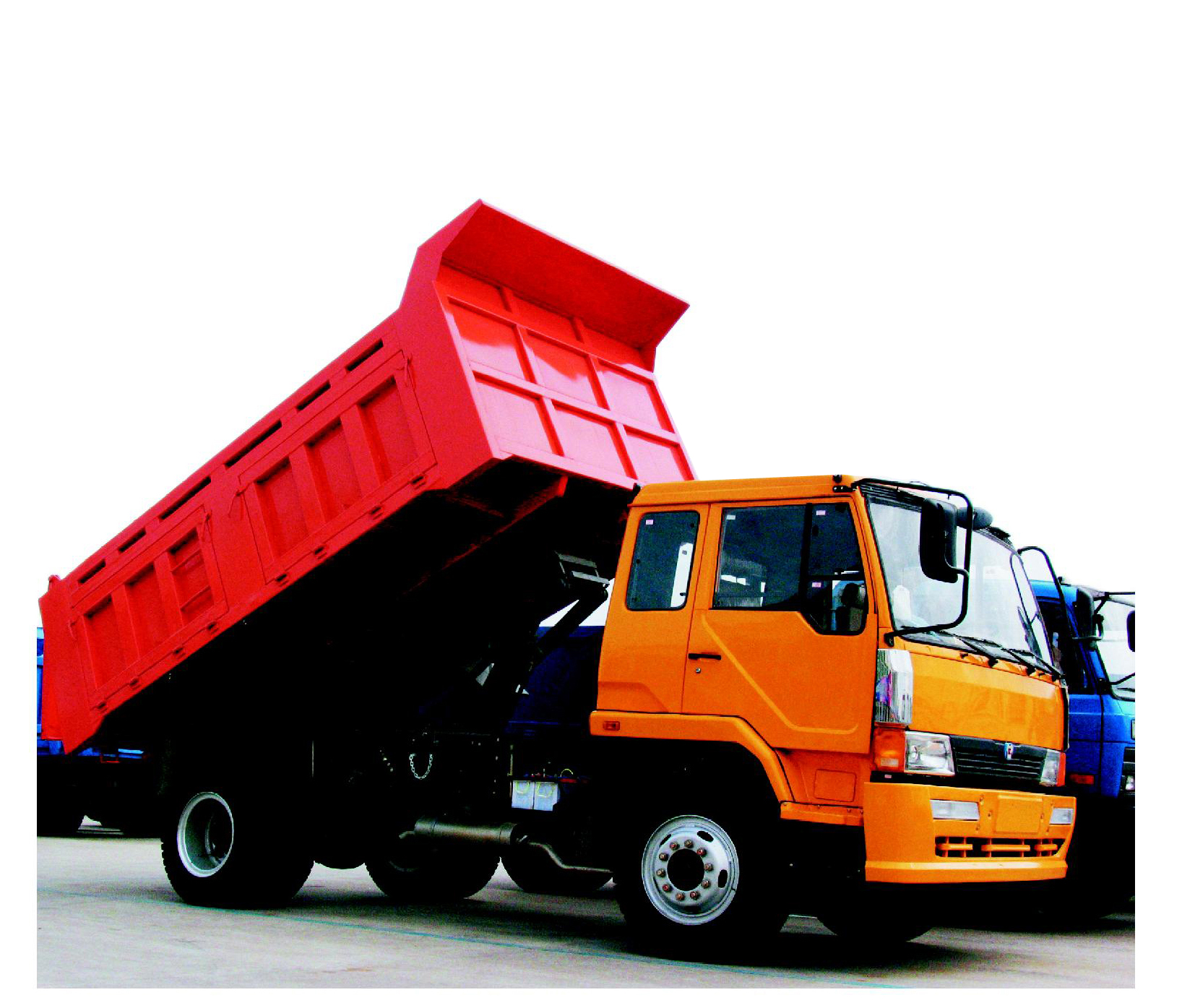 Top of the hydraulic cylinder Dump truck